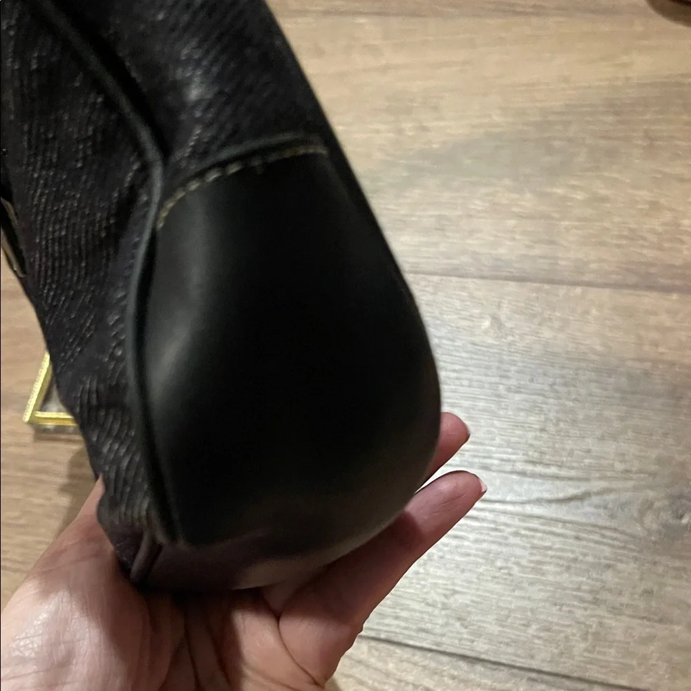 Coach Hampton Hobo black denim/leather